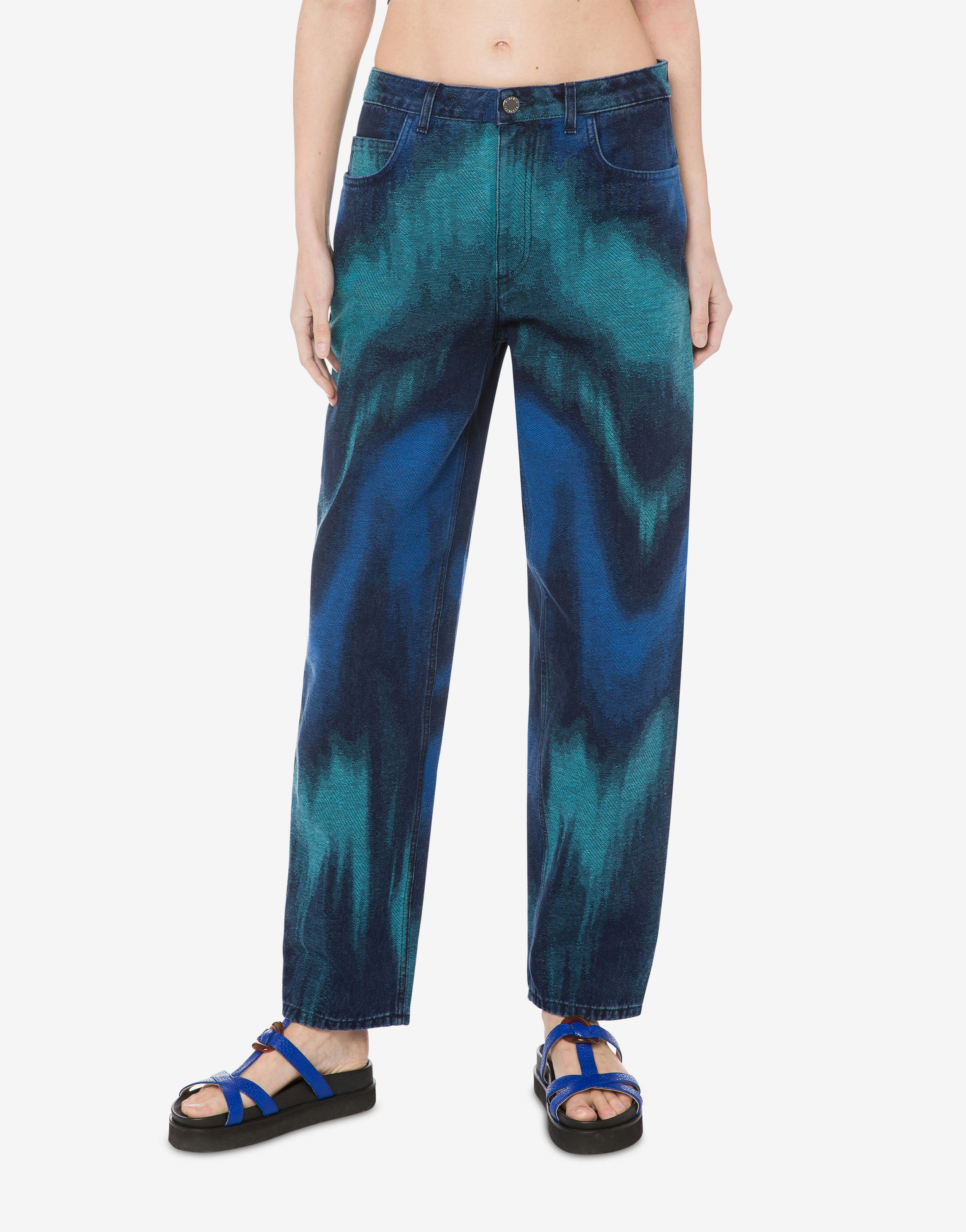 Jacquard denim trousers 2