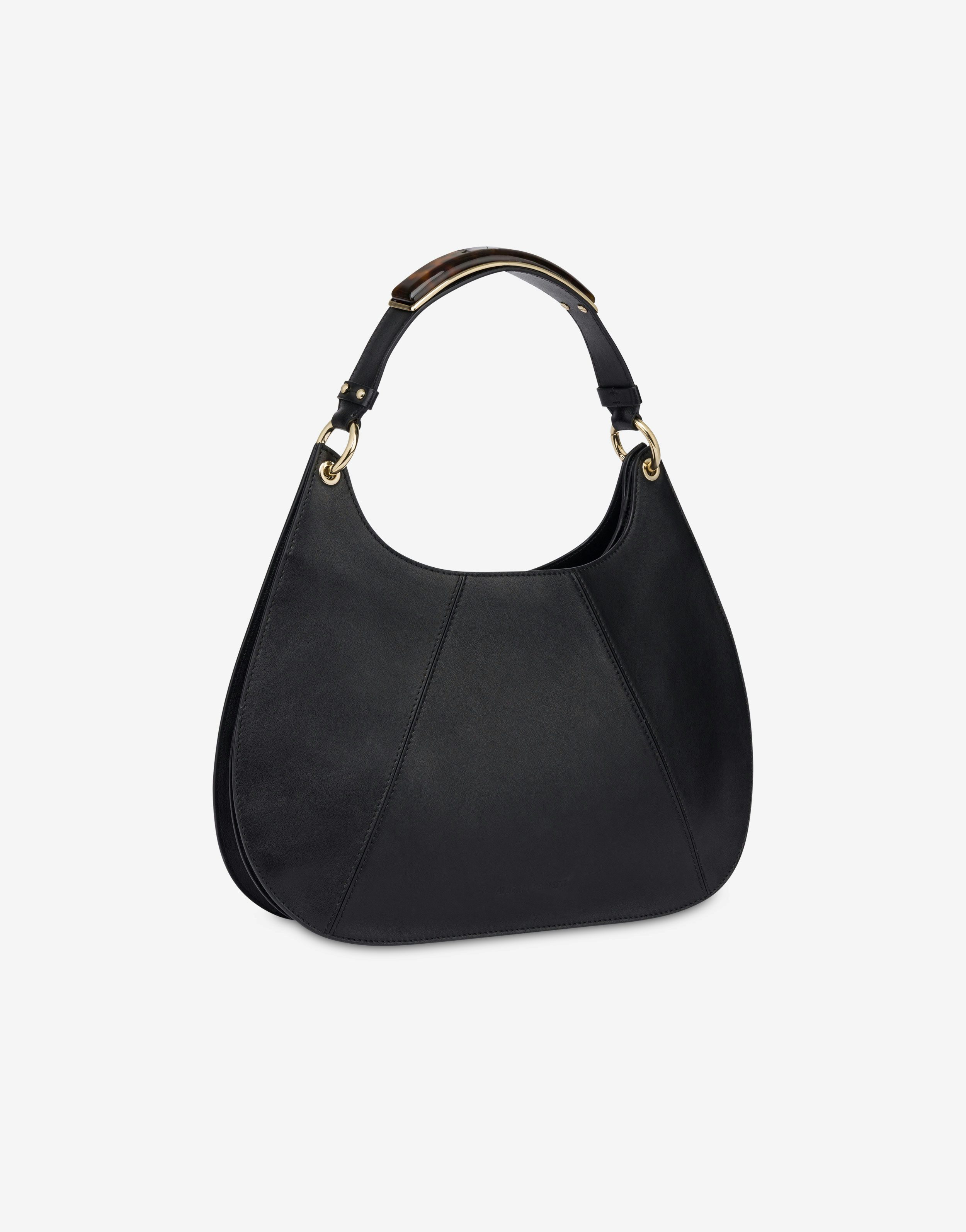 Calfskin hobo bag with Handle Gem stone 1