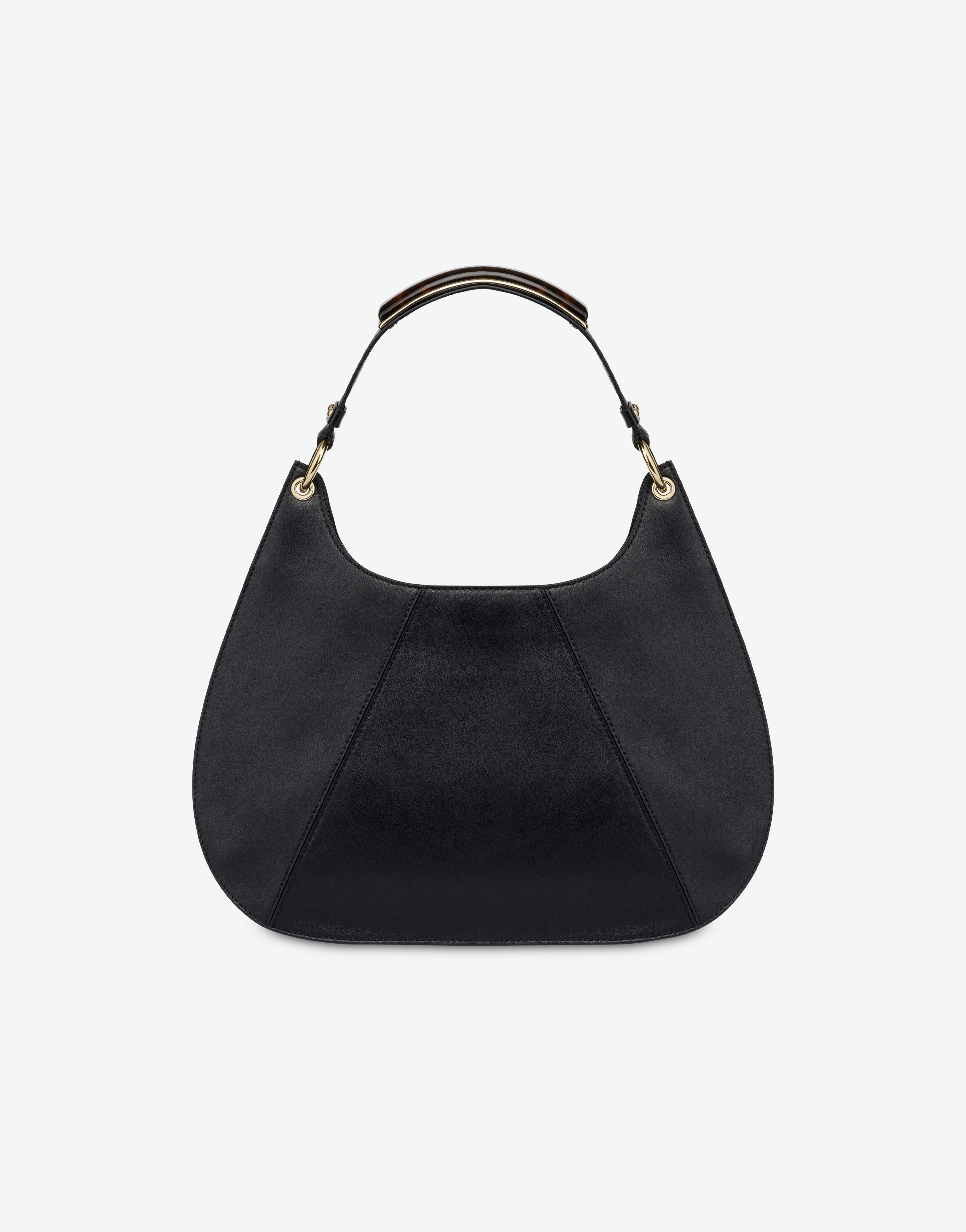 Calfskin hobo bag with Handle Gem stone 2