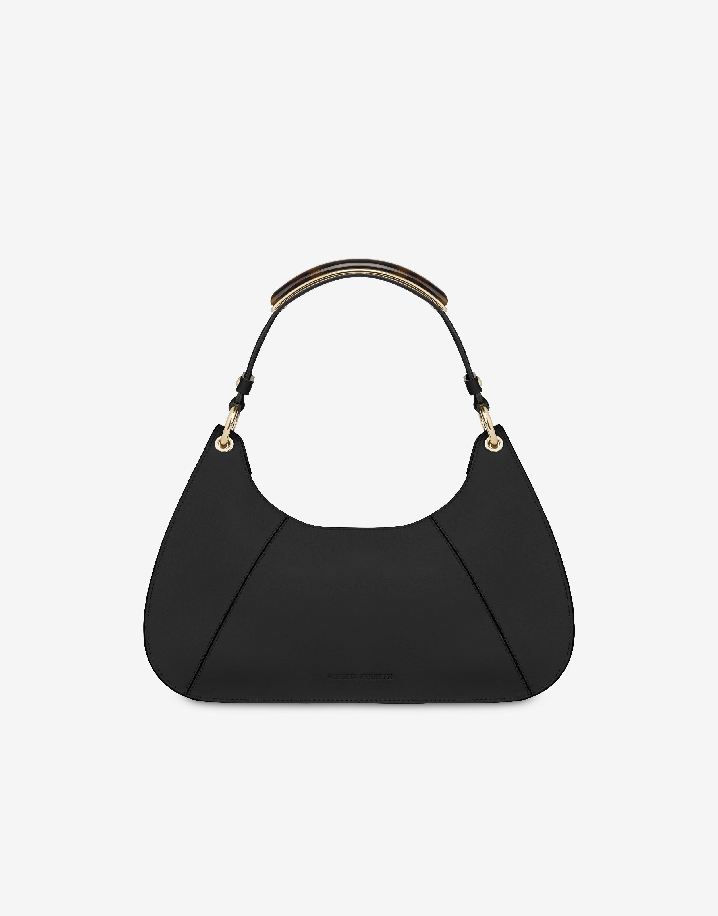 Small calfskin hobo bag with Handle Gem stone 0