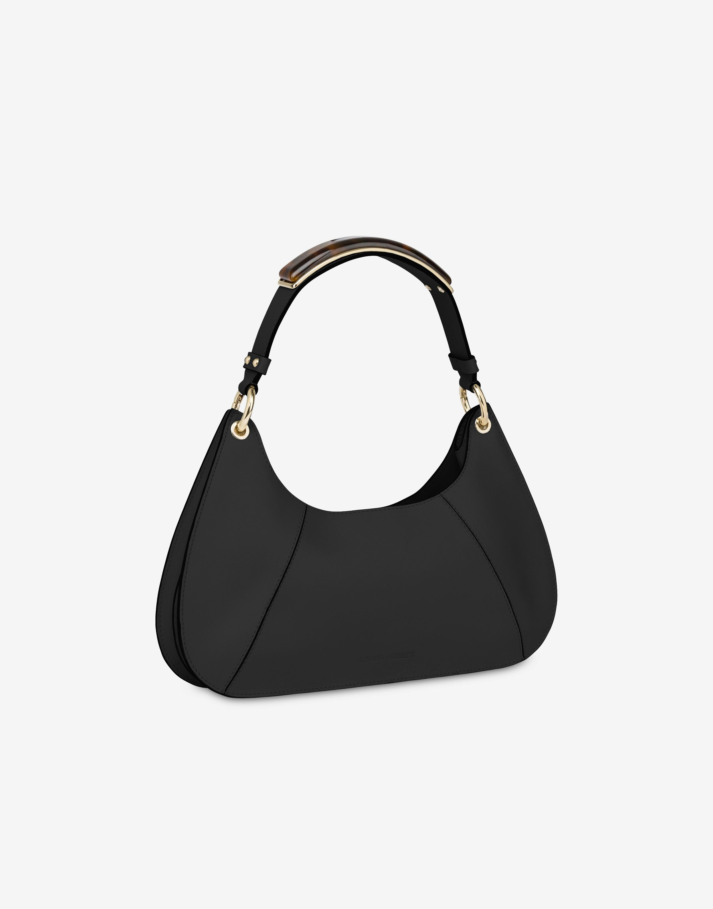 Small calfskin hobo bag with Handle Gem stone 1