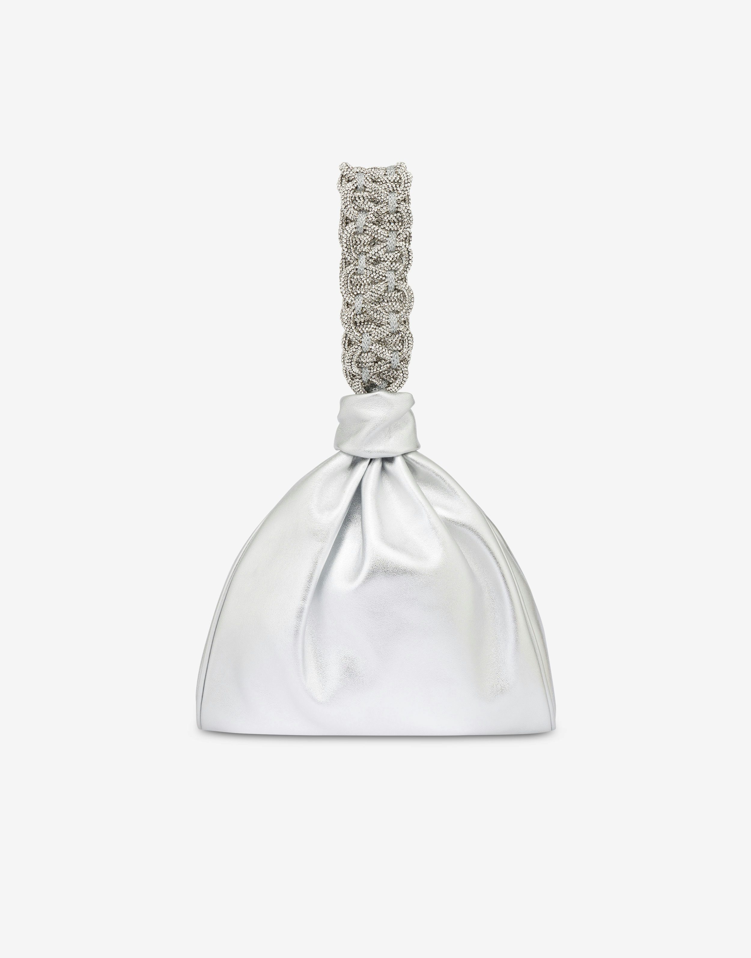 Shiny Twist laminated nappa leather evening bucket bag 0