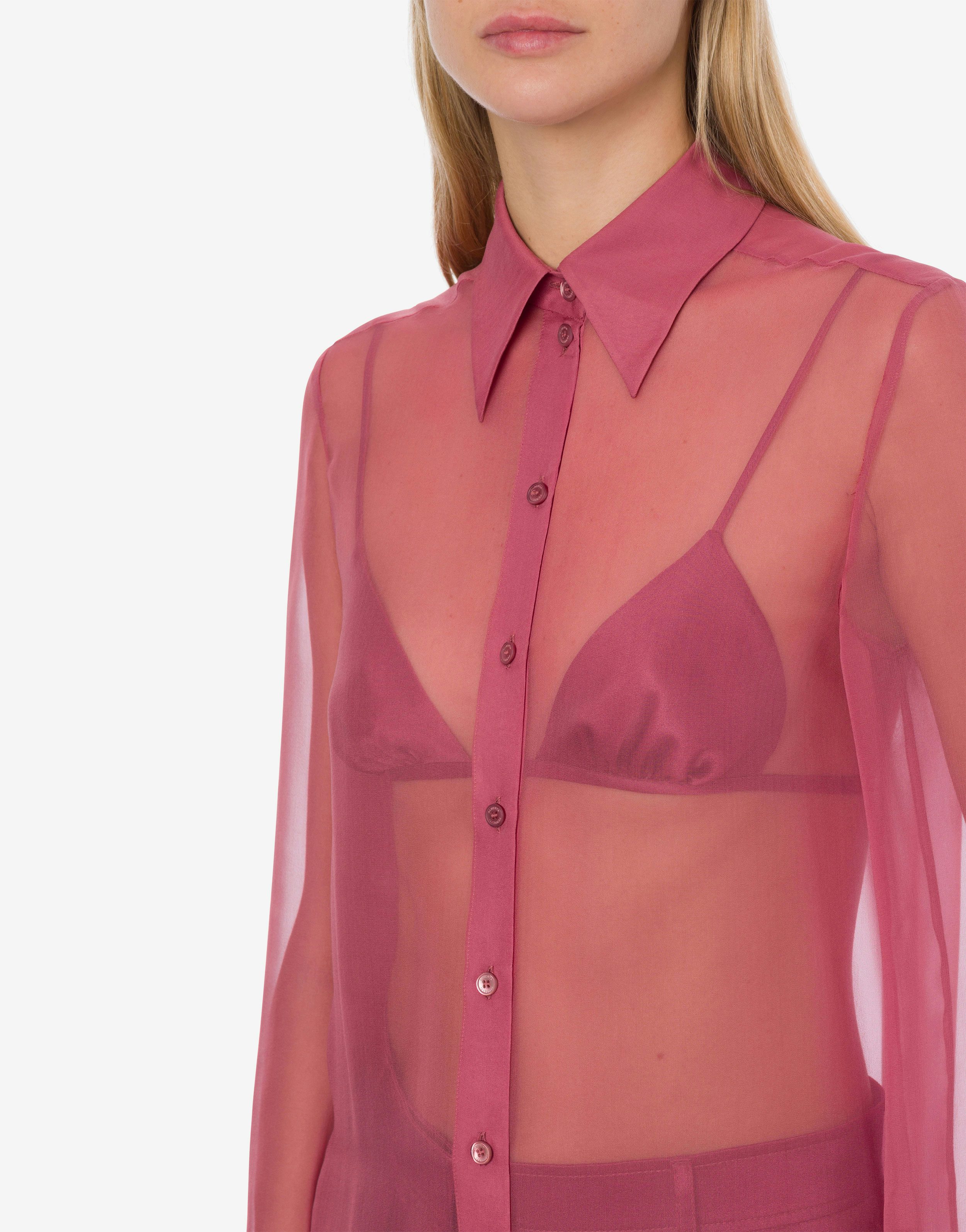 Shirt in organic chiffon with wide sleeves 4