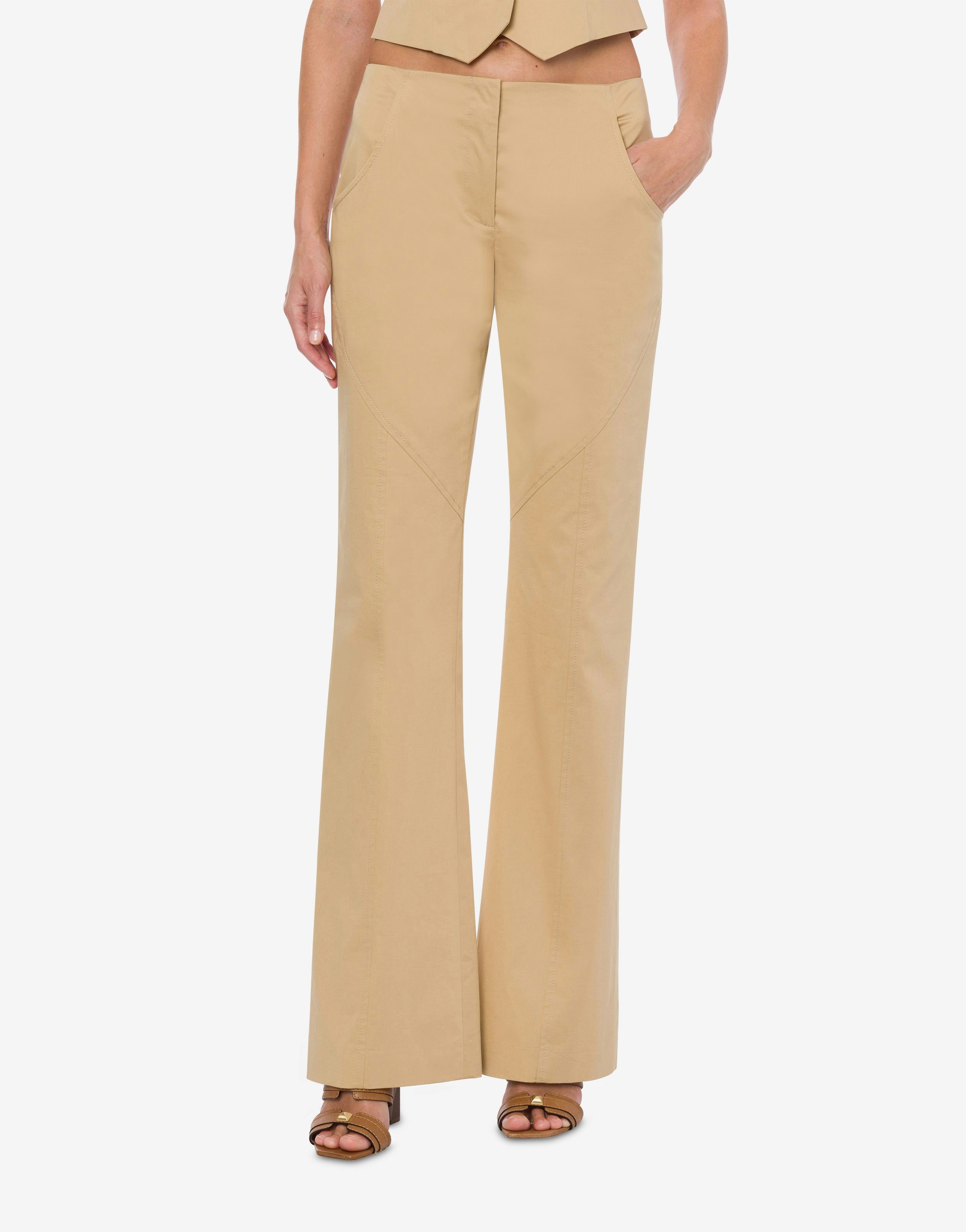 Trousers in stretch sateen 2