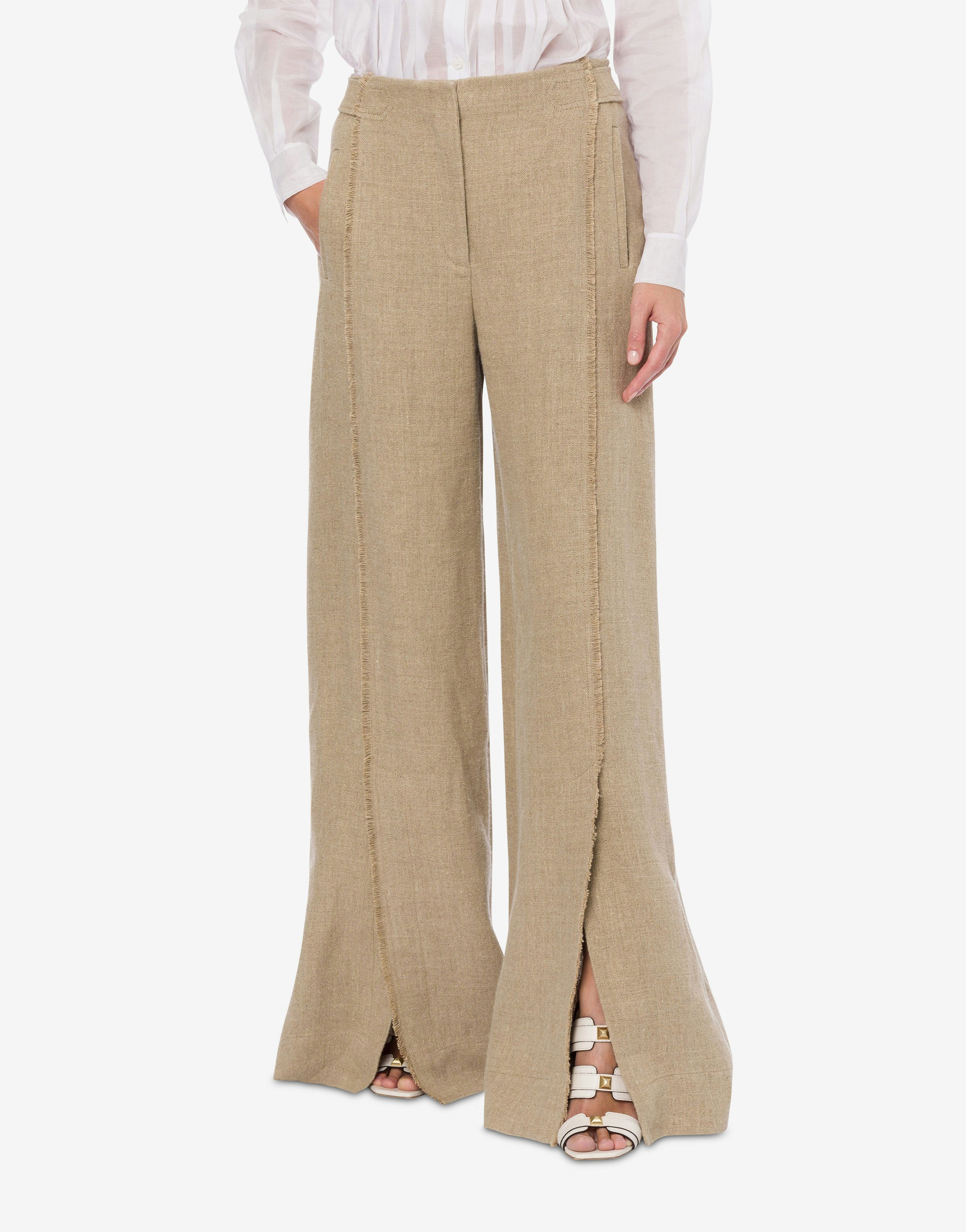 Palazzo trousers in basketweave 3