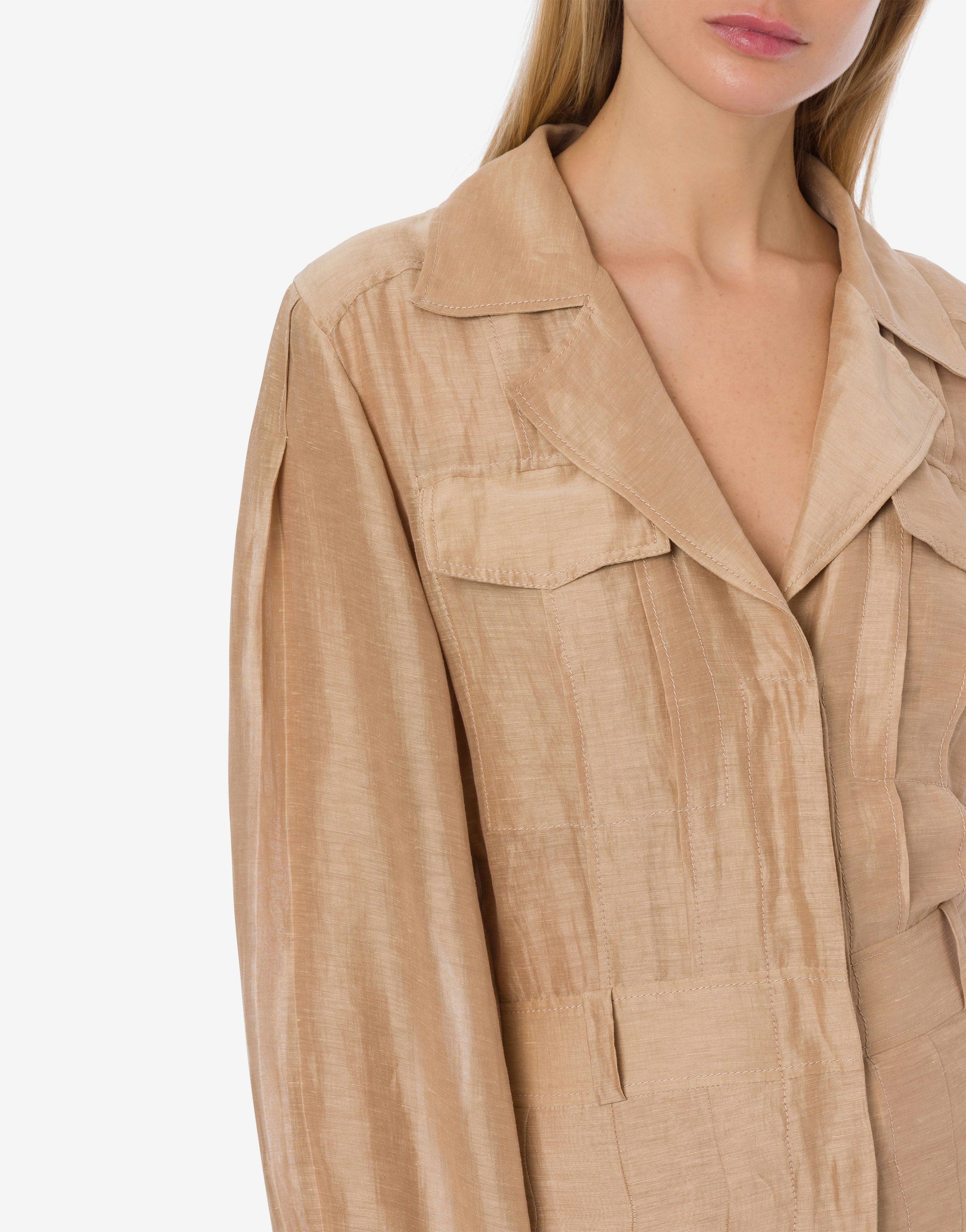 Long shirt dress in linen silk 4