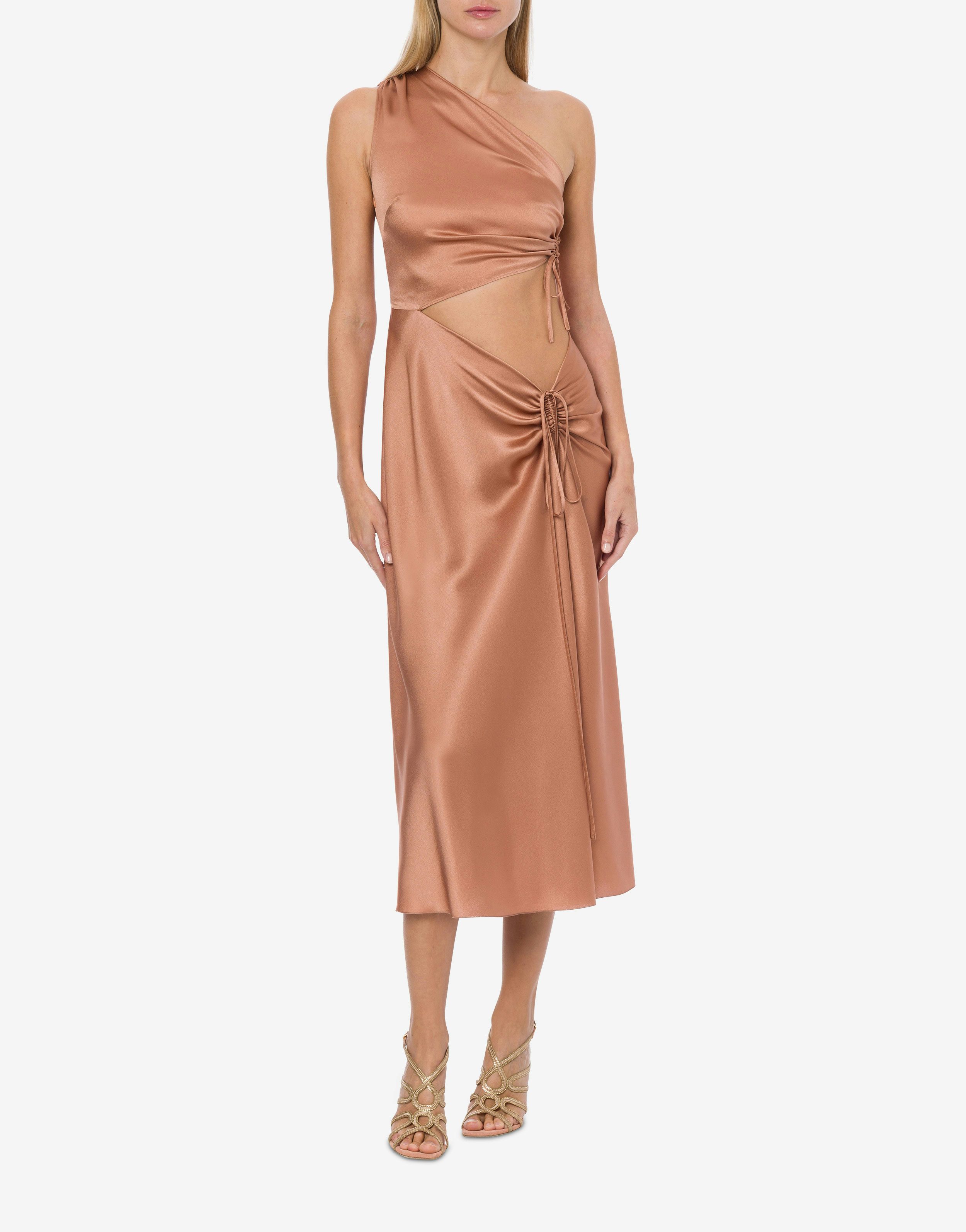 Single-shoulder dress in satin 2