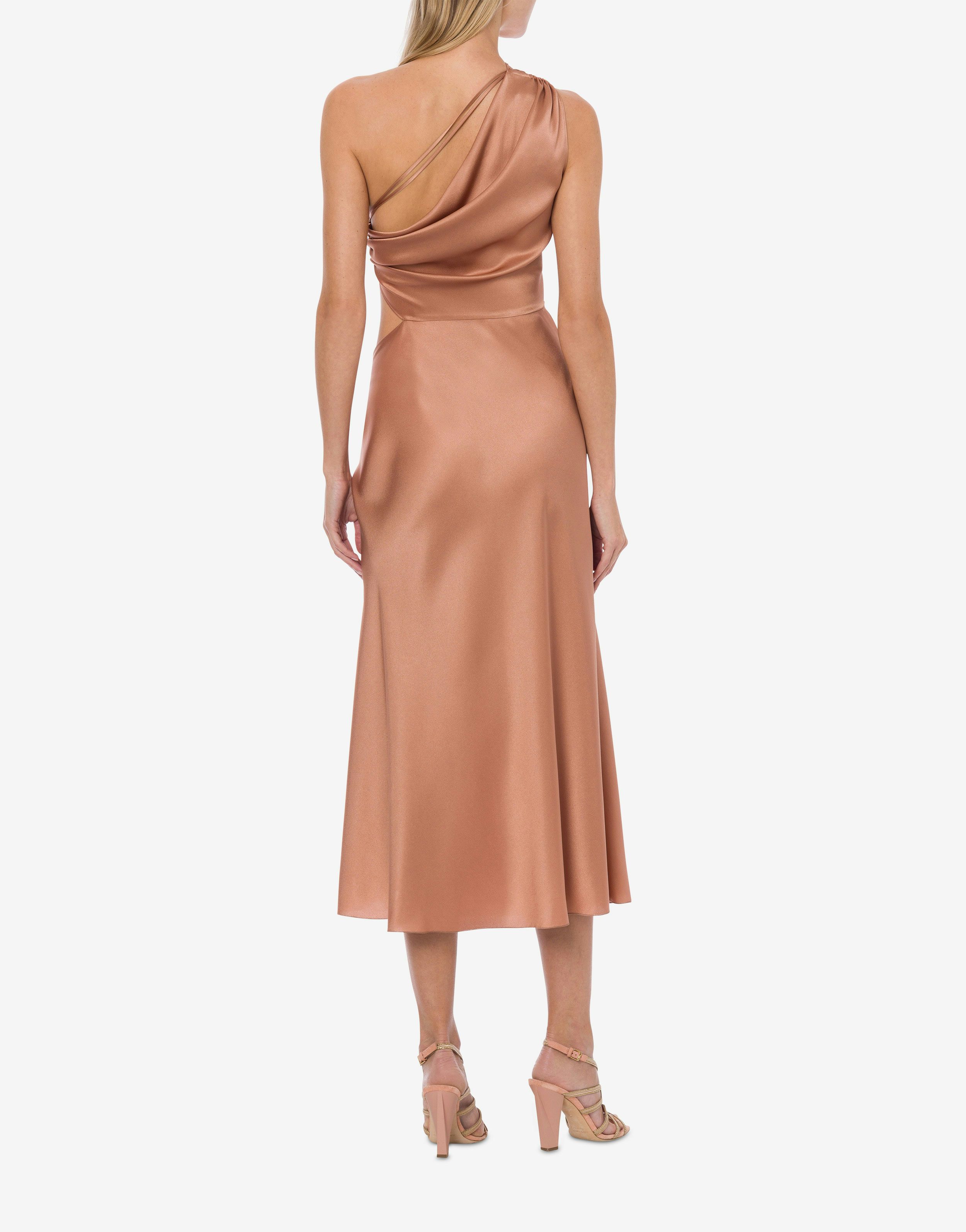 Single-shoulder dress in satin 3