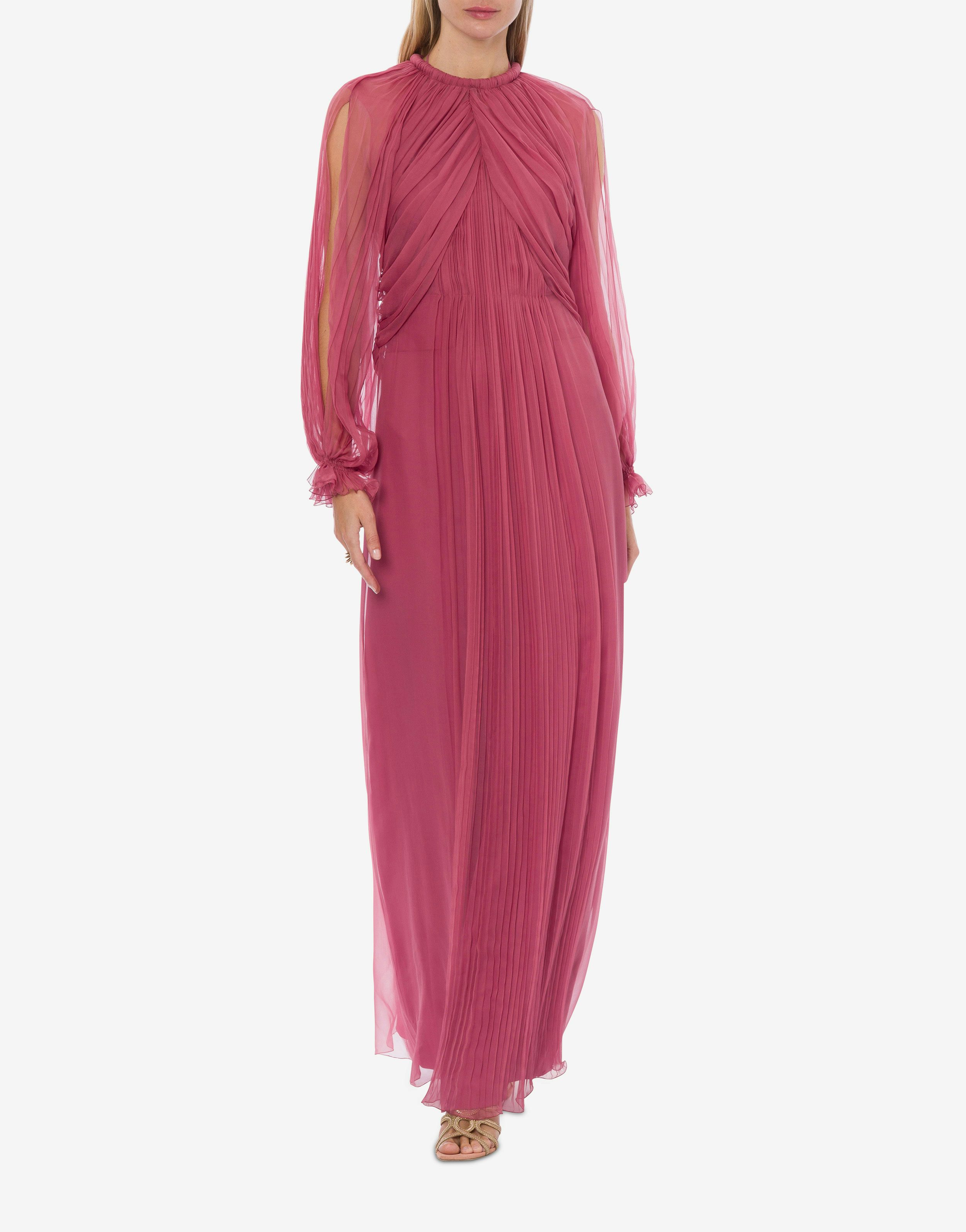 Long dress in organic chiffon 1