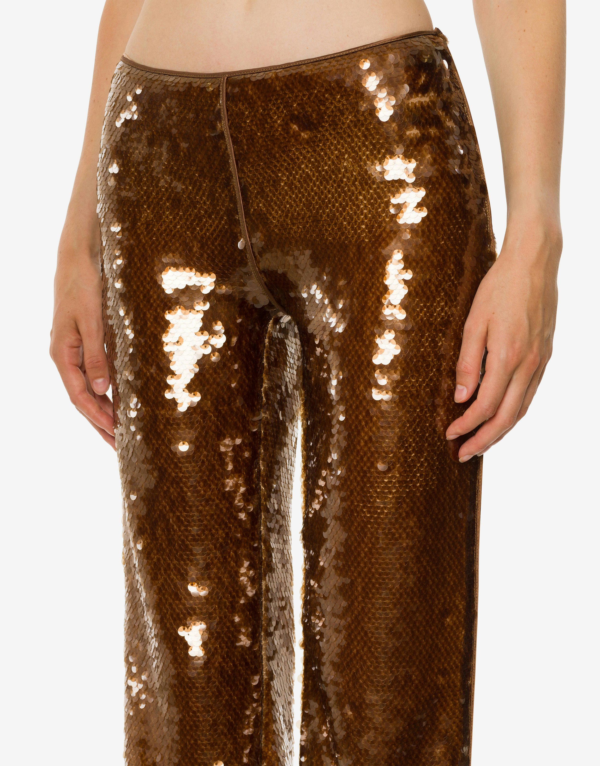 Sequin flare trousers 4