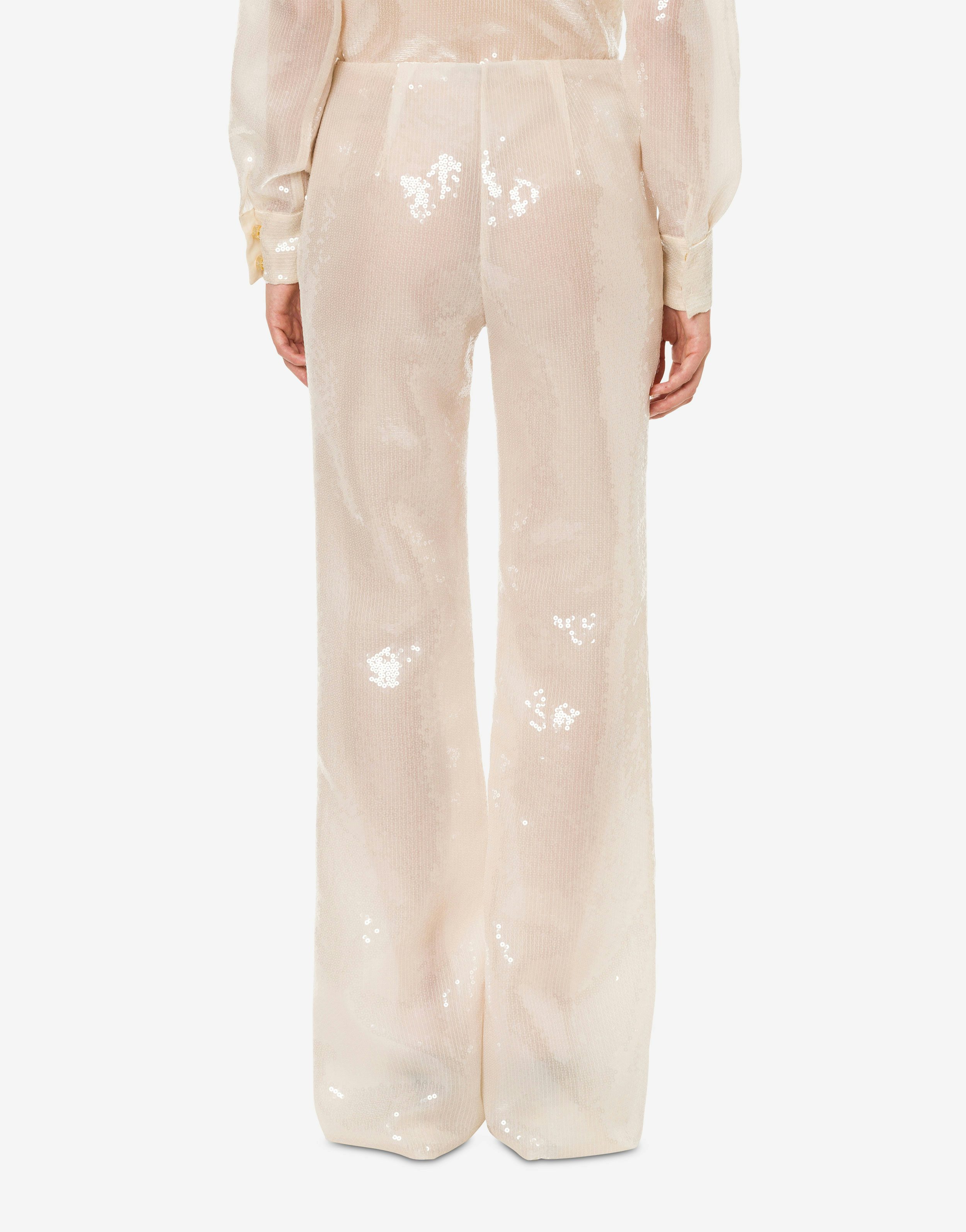 Flare trousers with sequins on organza 3