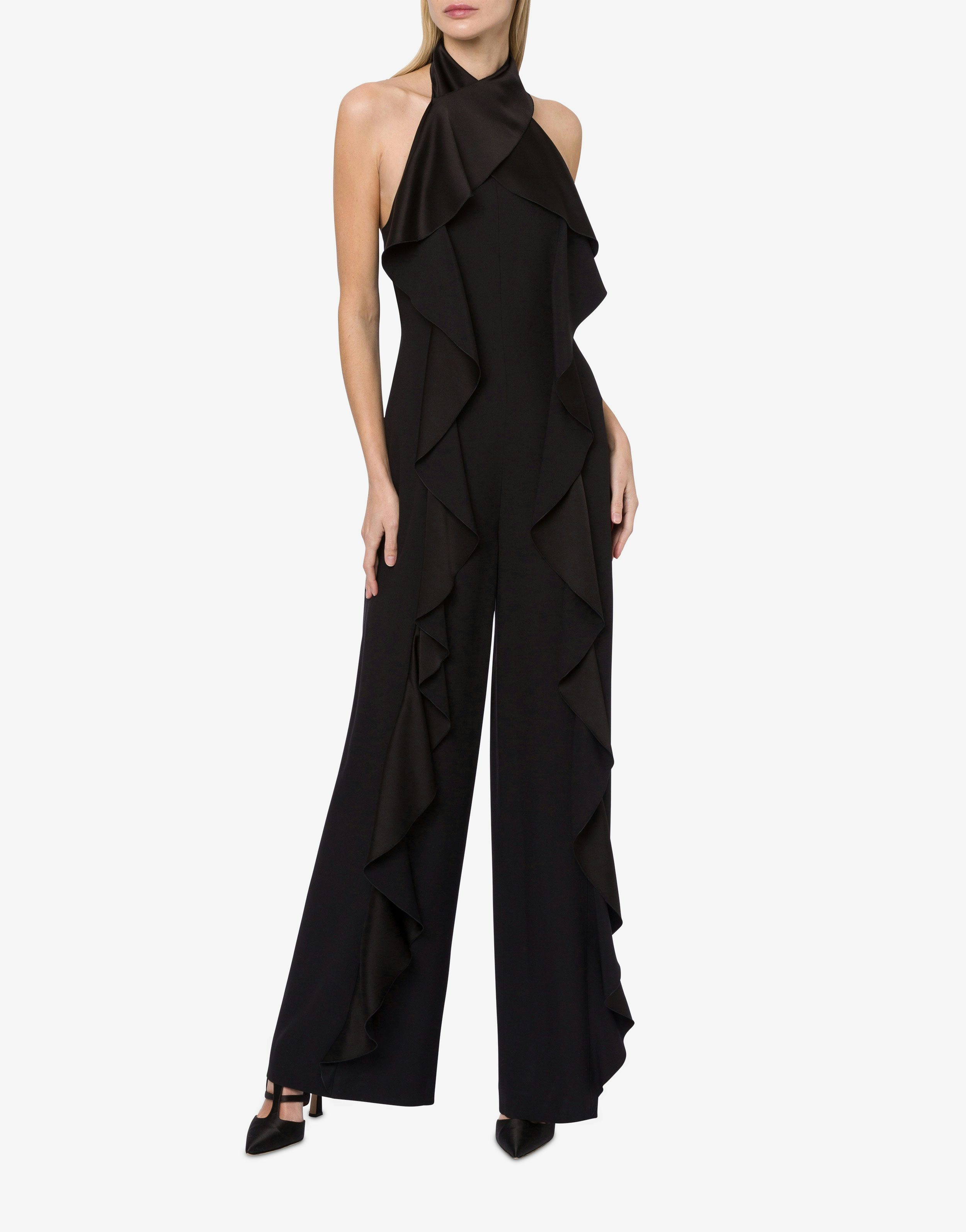 Enver satin jumpsuit with ruffles 1