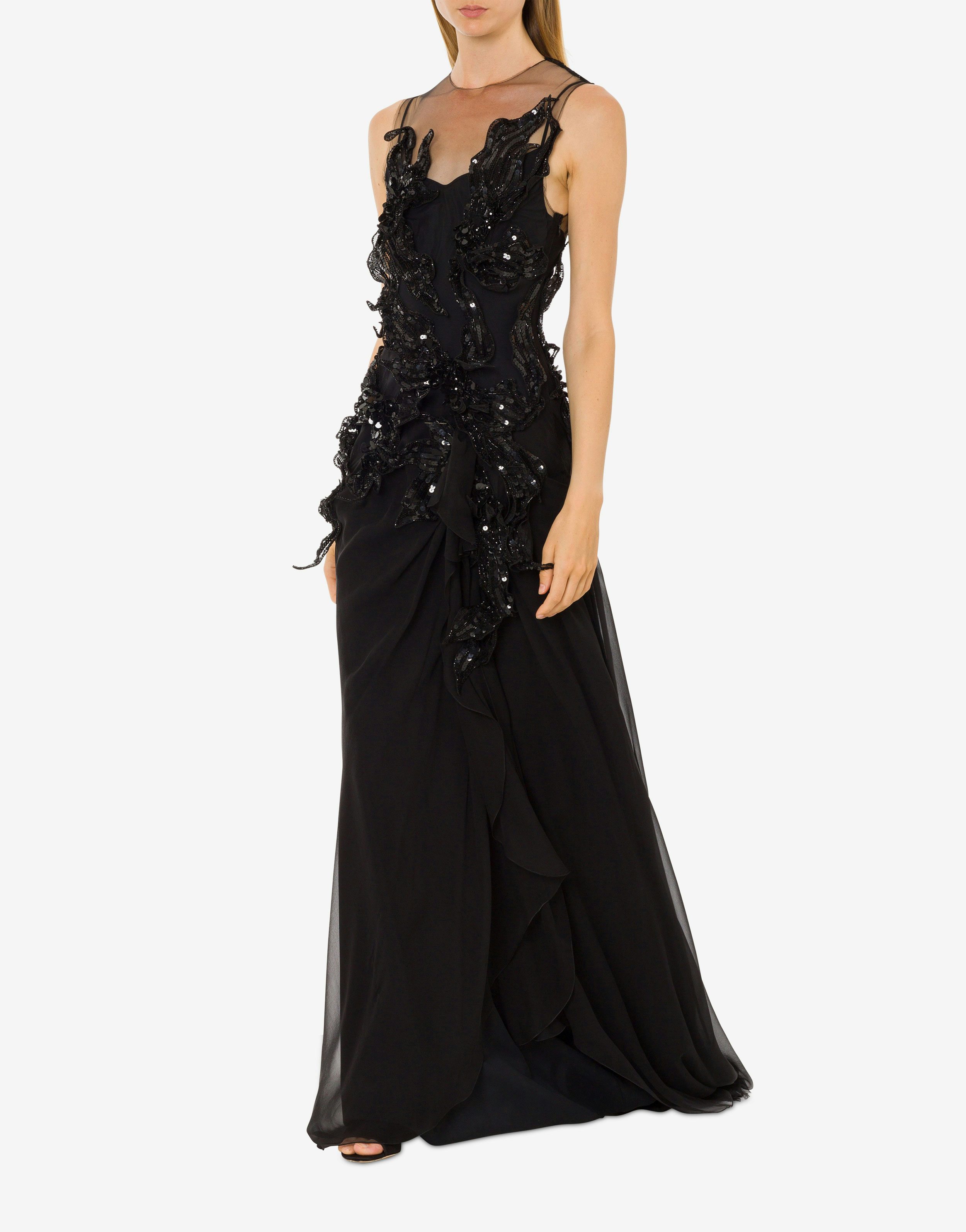 Long dress with sequin embroidery 1