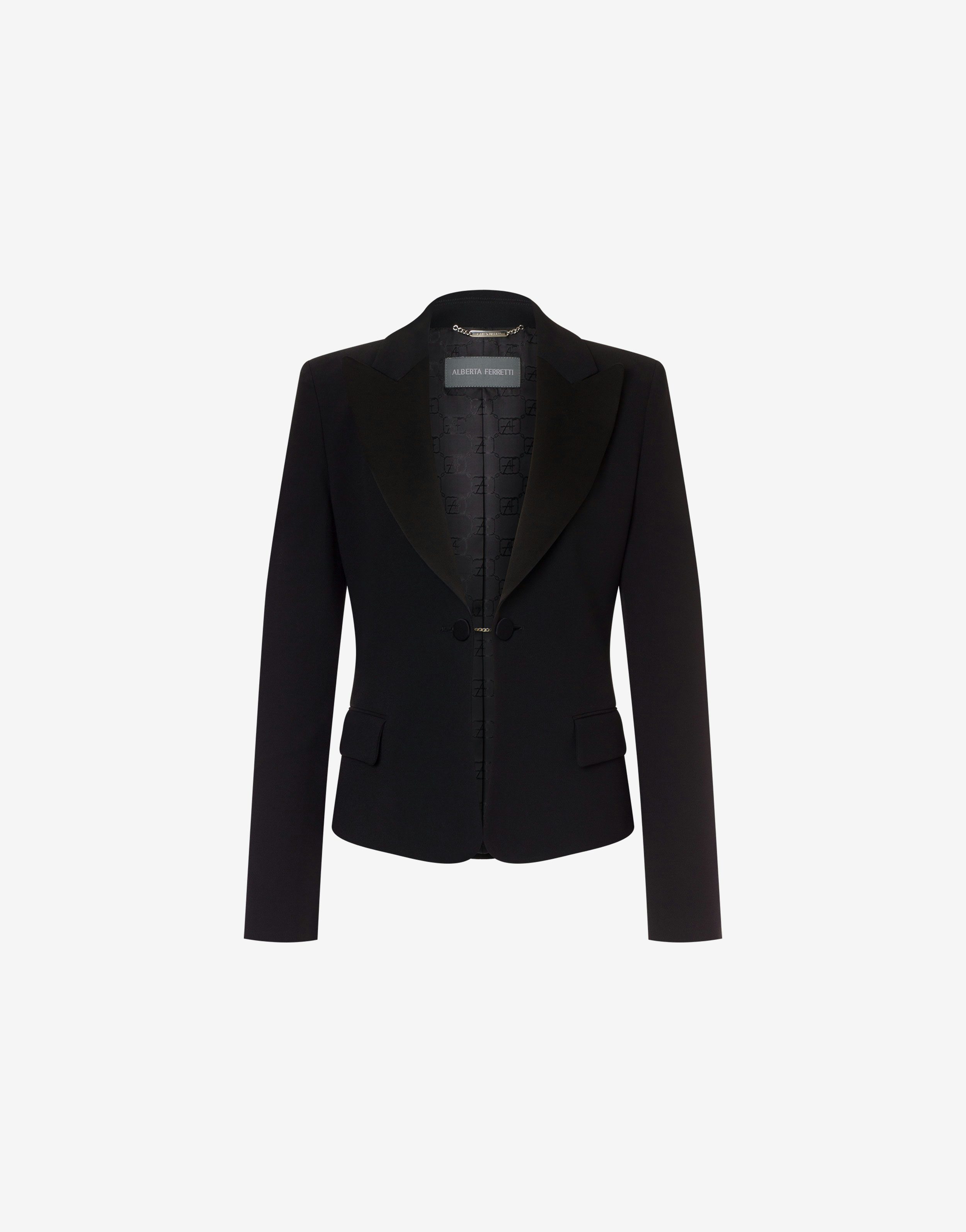 Enver satin tuxedo jacket 0