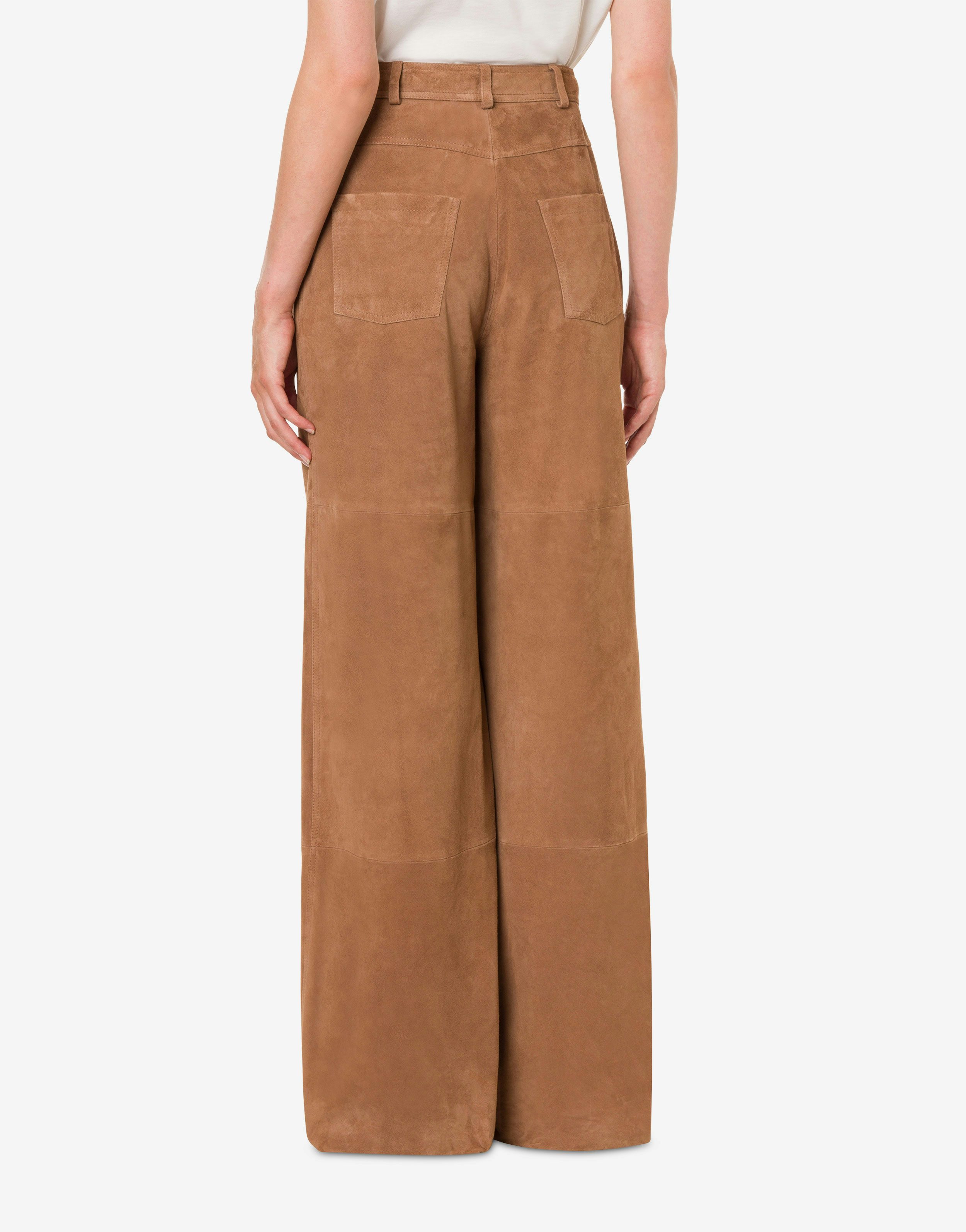 Wide-leg suede trousers 3